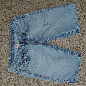 True Religion Joey Short Bermuda Denim Jean Shorts